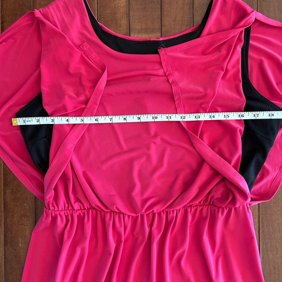 Valerie Bertinelli Pink Dolman Sleeve Sheath Dress Size 10 - Picture 9 of 10